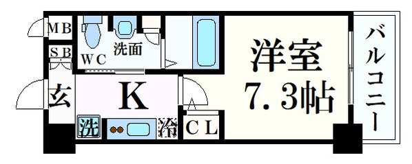 神戸駅 徒歩10分 9階の物件間取画像